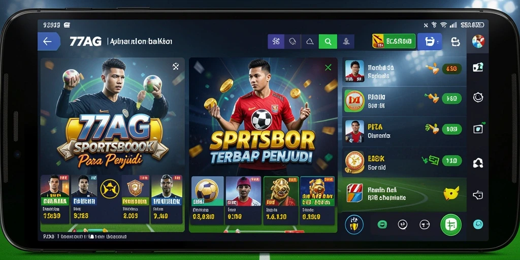 Screenshot tampilan gameplay Sportsbook di 77AG yang seru.