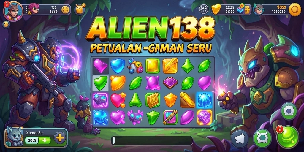 Tampilan gameplay ALIEN138 yang seru dan penuh warna.