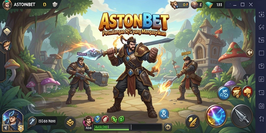 Tampilan gameplay RPG ASTONBET yang menarik dan memukau.