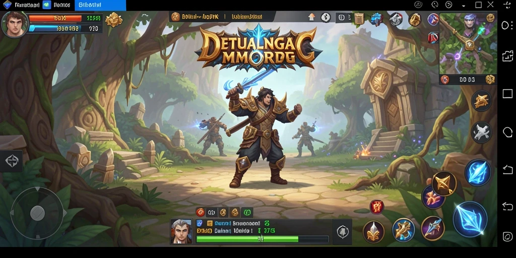 Tampilan epic dari karakter dan dunia D73 dalam gameplay MMORPG.