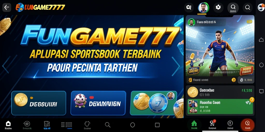 Screenshot menunjukkan pengalaman gameplay Sportsbook yang menarik di FUNGAME777.