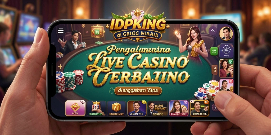 Tampilan gameplay Live Casino yang mendebarkan dan interaktif di IDPKING.