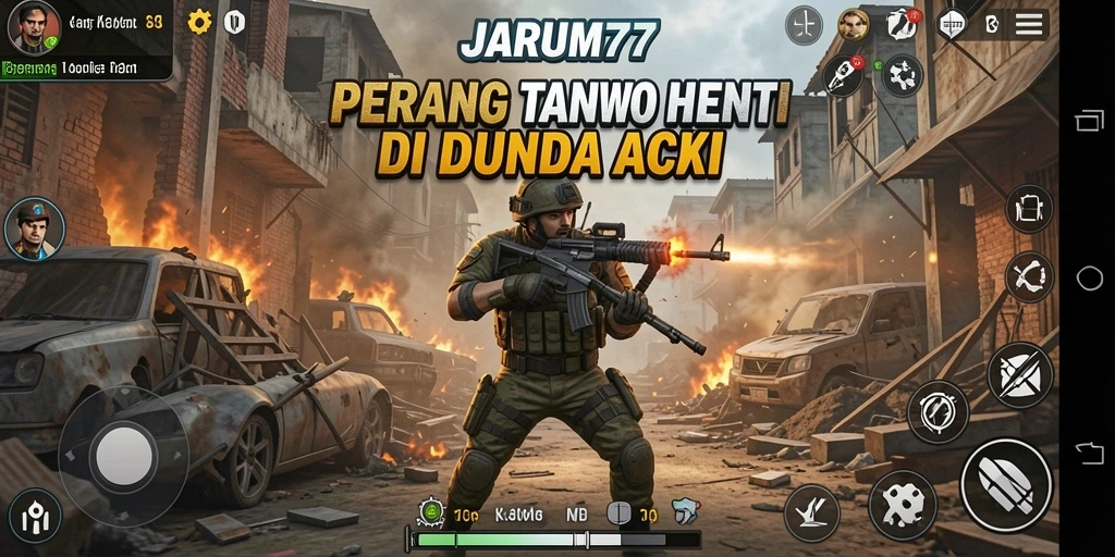 Gameplay JARUM77 yang mendebarkan dengan pertempuran seru.