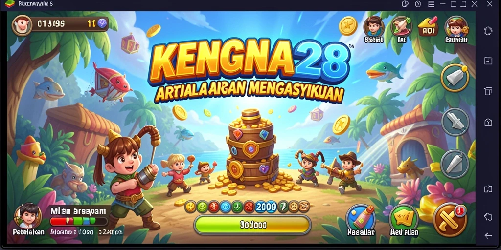 Tampilan gameplay KENCANA28 yang dinamis dan mendebarkan.