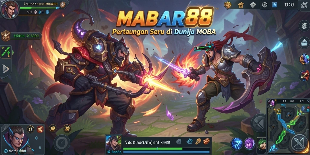 Tangkapan layar MABAR88 menampilkan aksi pertarungan tim yang intens.
