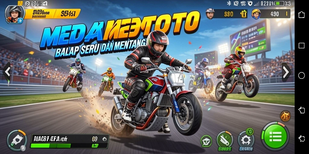 Gameplay seru MEDANTOTO dengan balapan yang menegangkan.