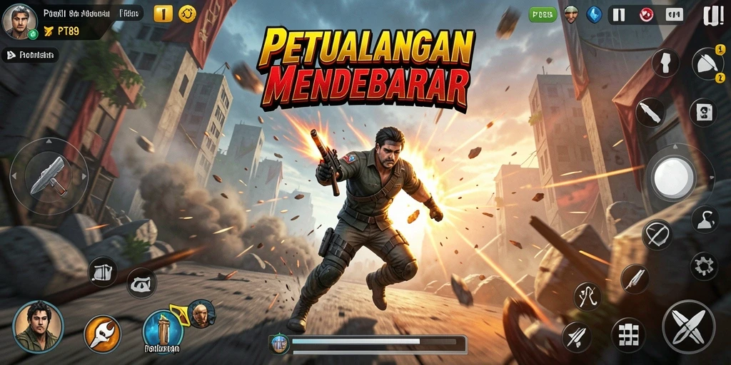 Gameplay seru PT89 dengan aksi menegangkan di setiap level.