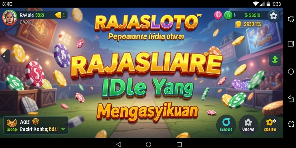 Tampilan gameplay RAJASLOTO dengan fitur Idle yang menarik.
