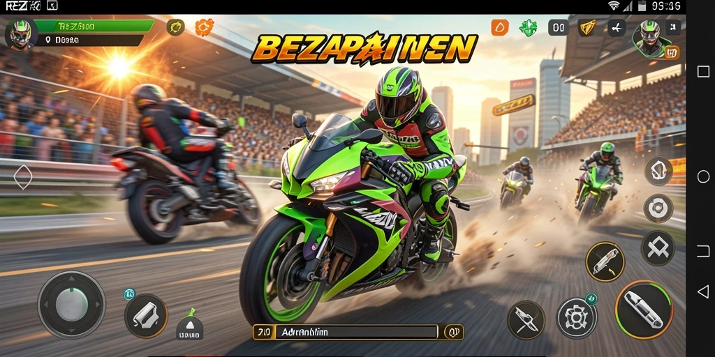 Screenshot menarik dari permainan balapan Motor Racing yang mendebarkan.