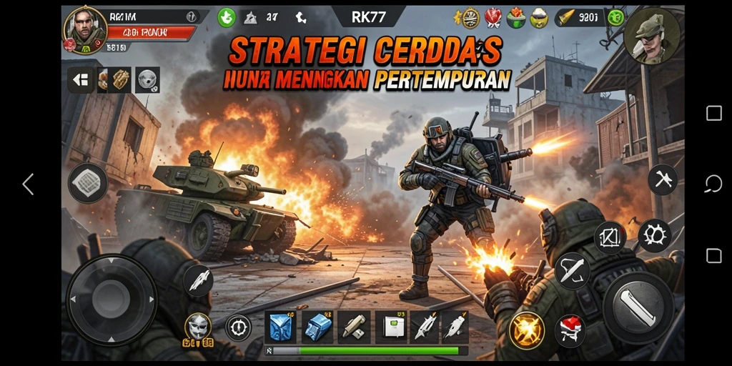 Gameplay menegangkan di RK77 dengan strategi yang cerdas.