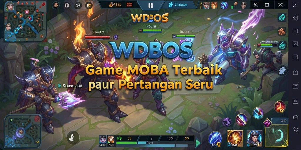Tampilan gameplay seru di arena pertarungan WDBOS.