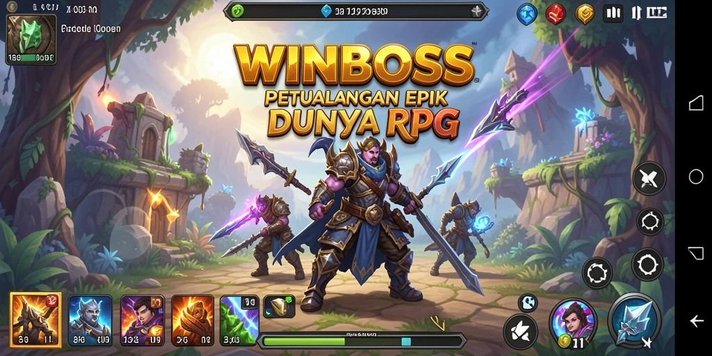 Tampilan gameplay RPG dari WINBOSS yang menakjubkan.